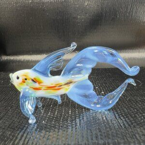 Venetian Art Glass Hand Blown Fish Hand Made Italian Glass Delicate Figurine VTG